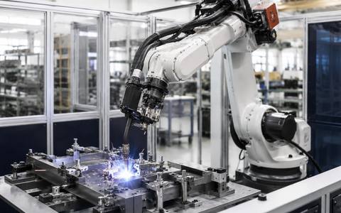 溶接ロボットによる自動溶接
